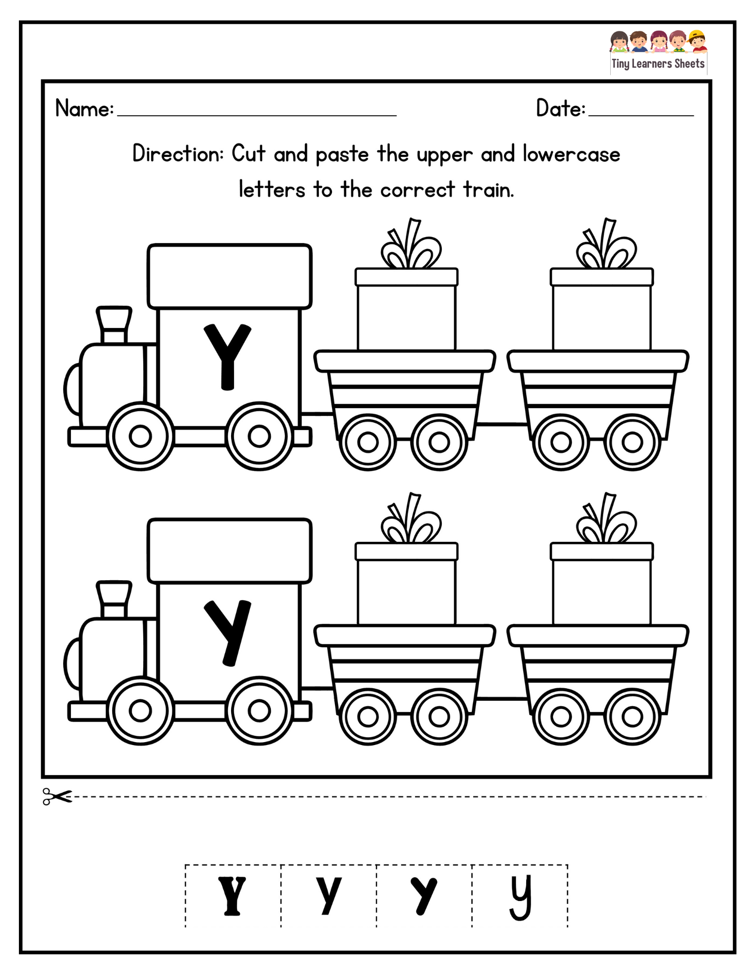 Cut And Paste Letter Y